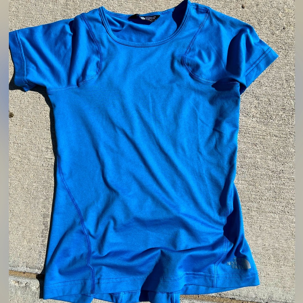 The North Face women’s bright blue athletic shirt, XS
